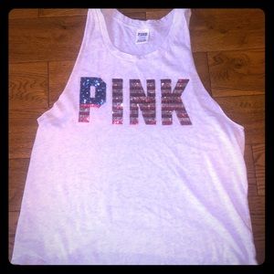 SOLD PINK 4th of July tank
